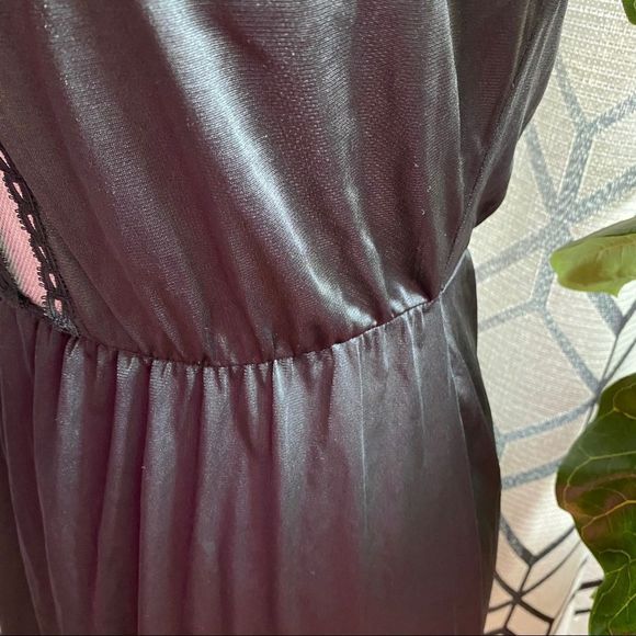 Slip dress black with red - vintage - Picture 5 of 7